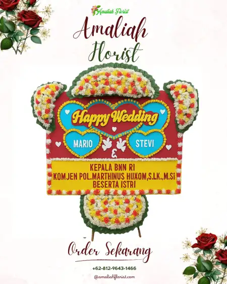 Papan Bunga Pernikahan babakan tarogong